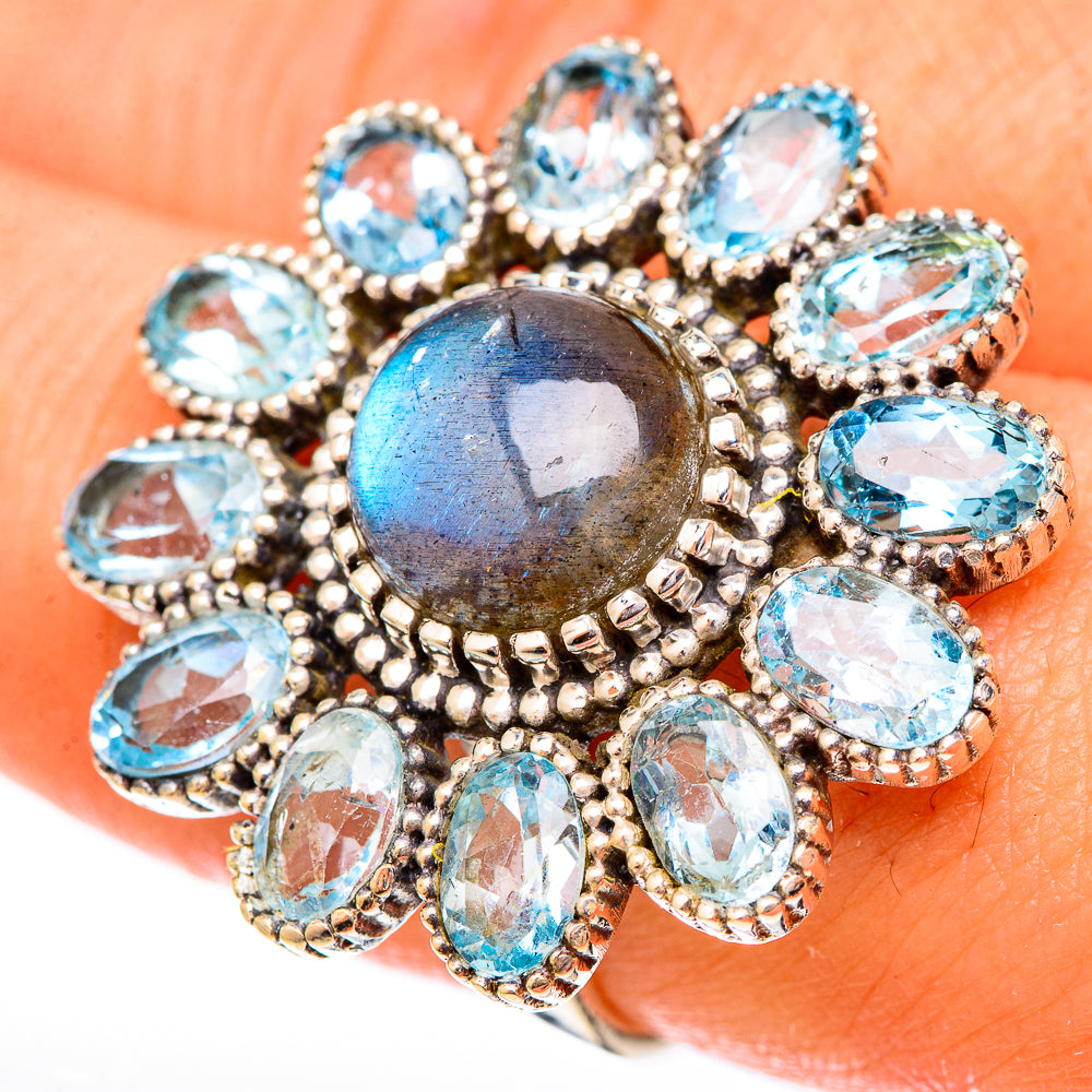 Labradorite Rings handcrafted by Anasilvercos - RING122942