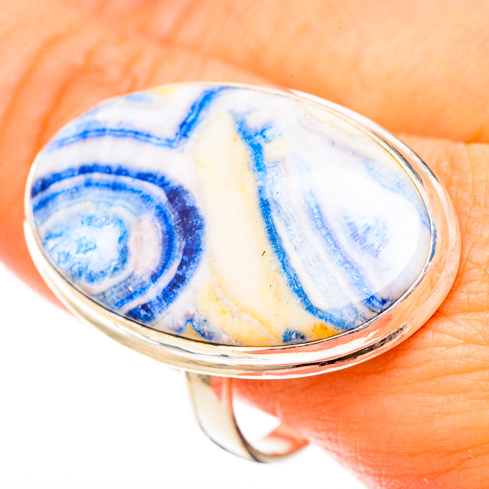 Blue Scheelite Rings handcrafted by Anasilvercos - RING122954