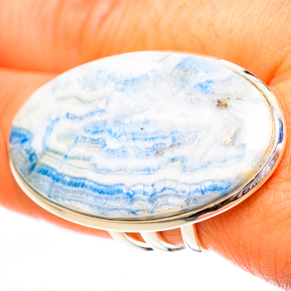 Blue Scheelite Rings handcrafted by Anasilvercos - RING122966