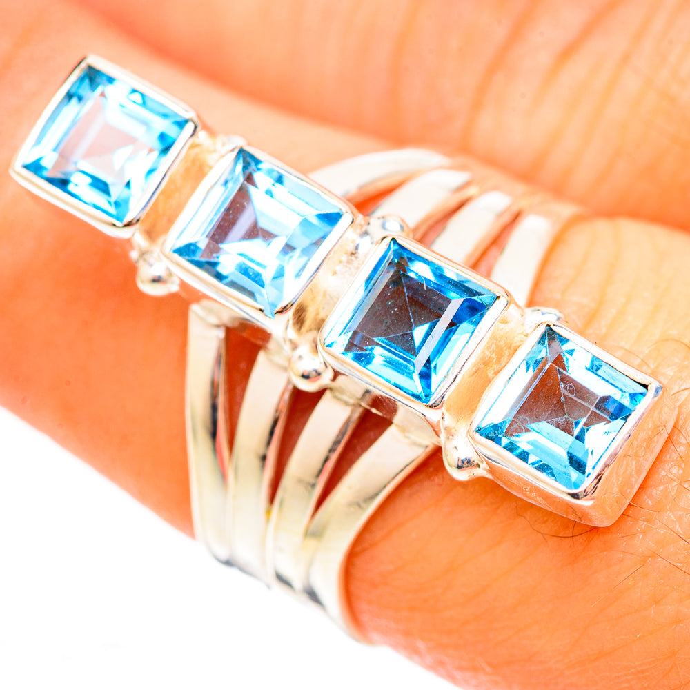 Blue Topaz Rings handcrafted by Anasilvercos - RING122972