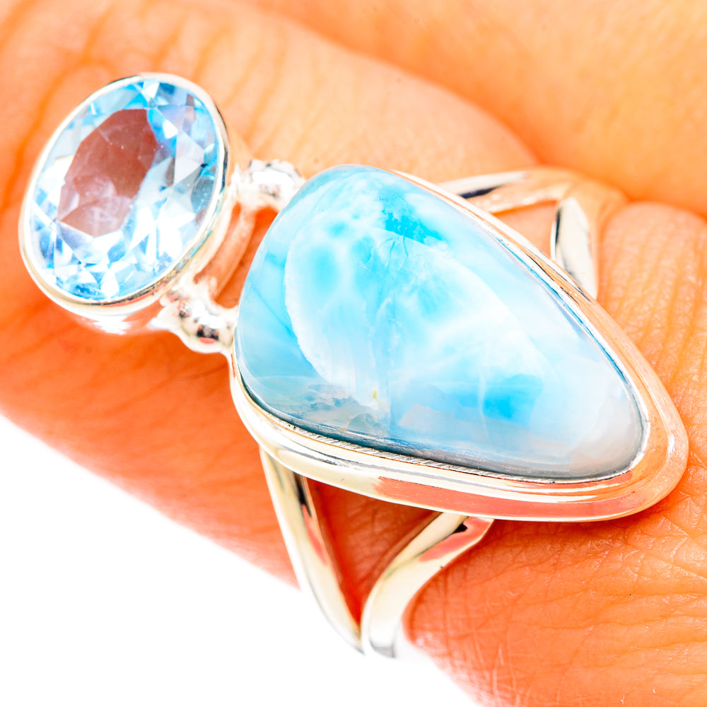 Larimar Rings handcrafted by Anasilvercos - RING122975