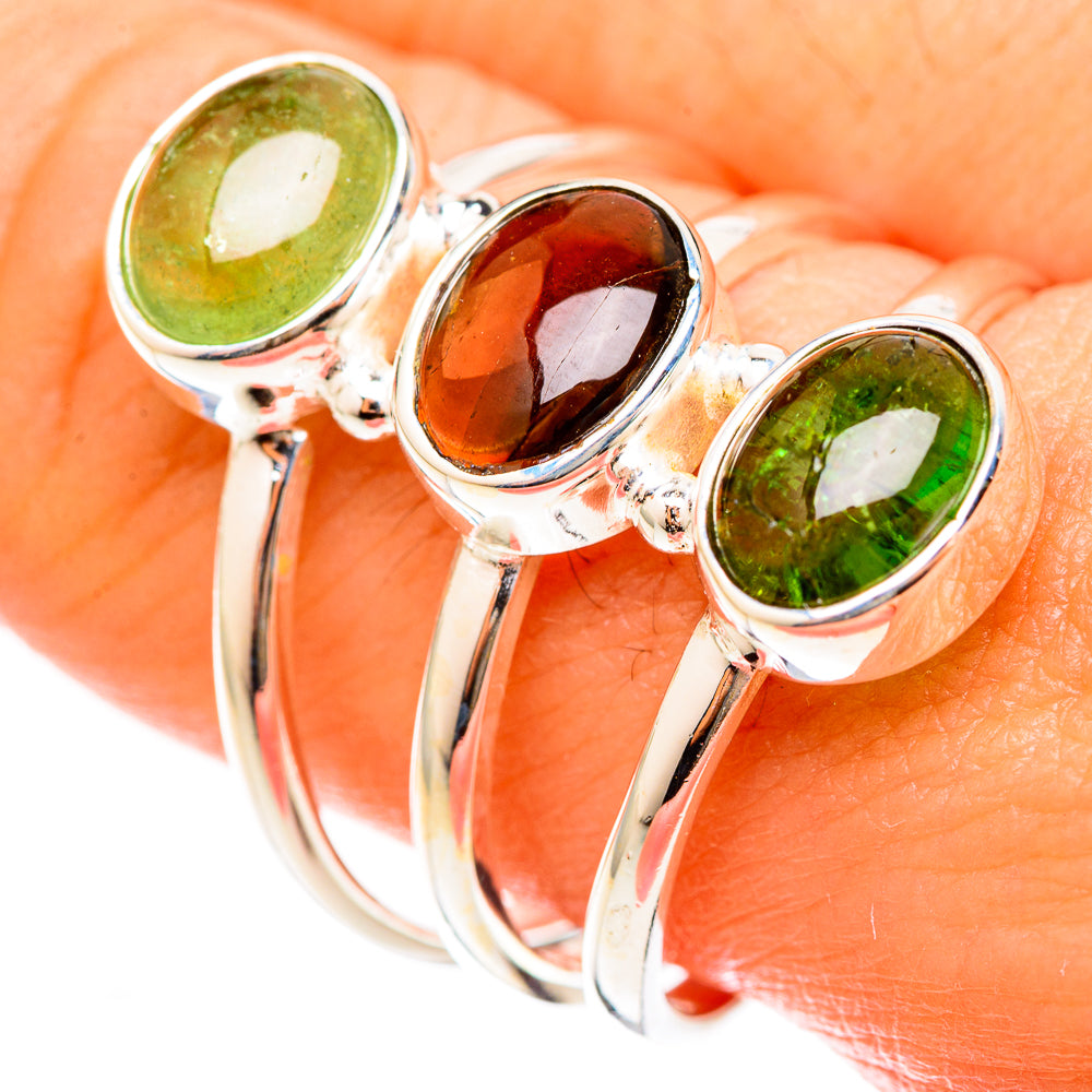 Green Tourmaline Rings handcrafted by Anasilvercos - RING122990