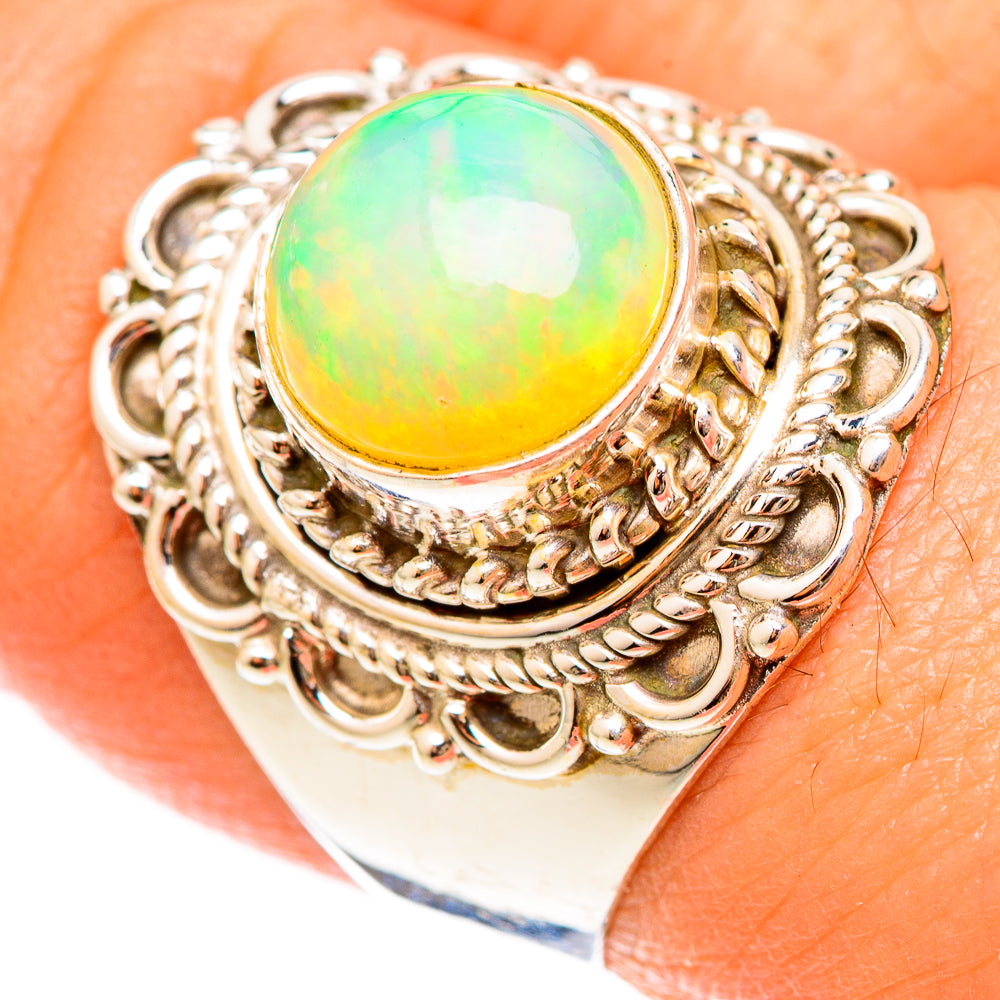 Ethiopian Opal Rings handcrafted by Anasilvercos - RING122993