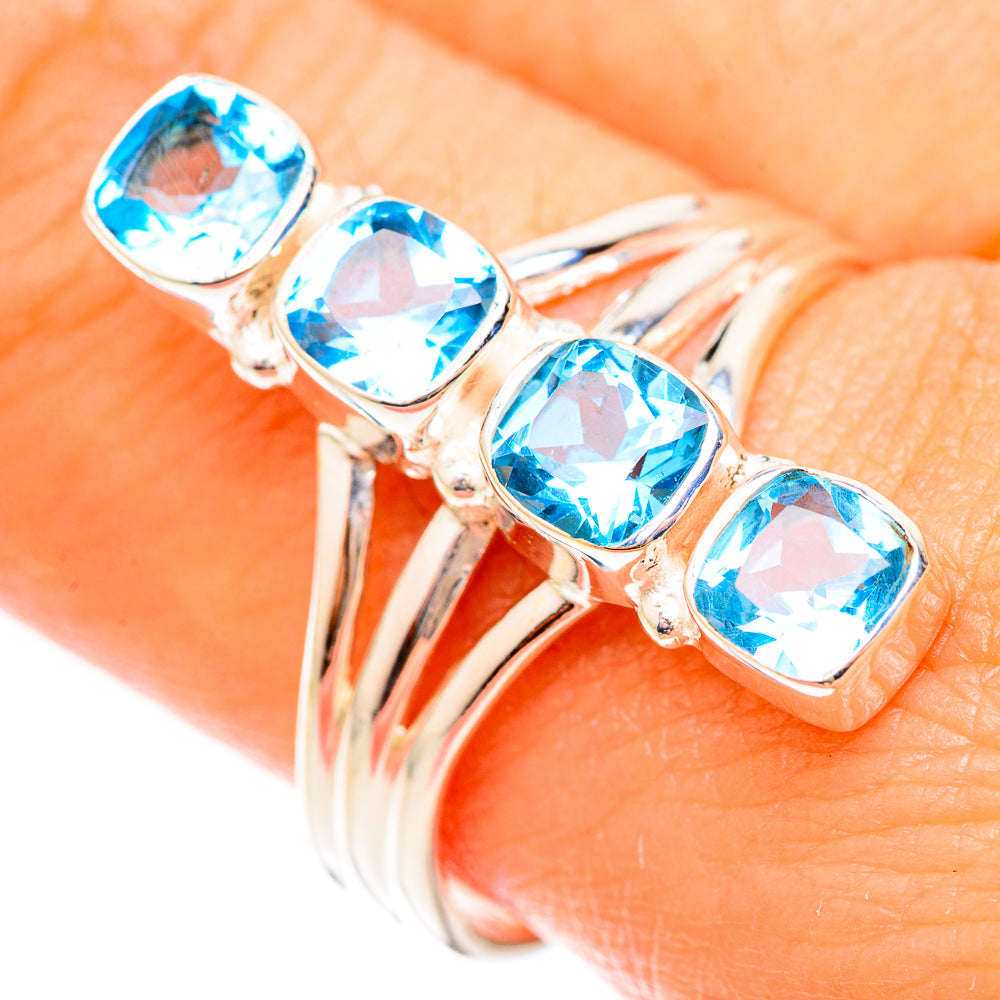 Blue Topaz Rings handcrafted by Anasilvercos - RING123000