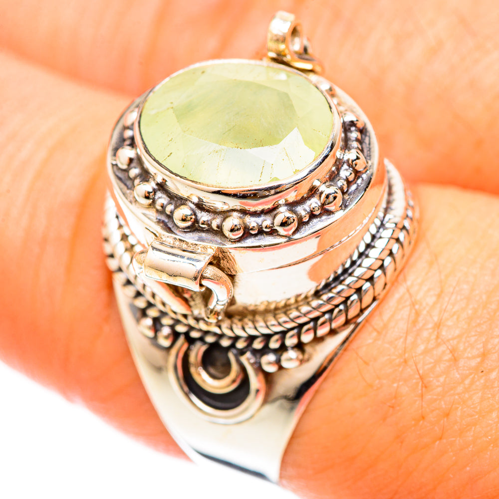 Prehnite Rings handcrafted by Anasilvercos - RING123021