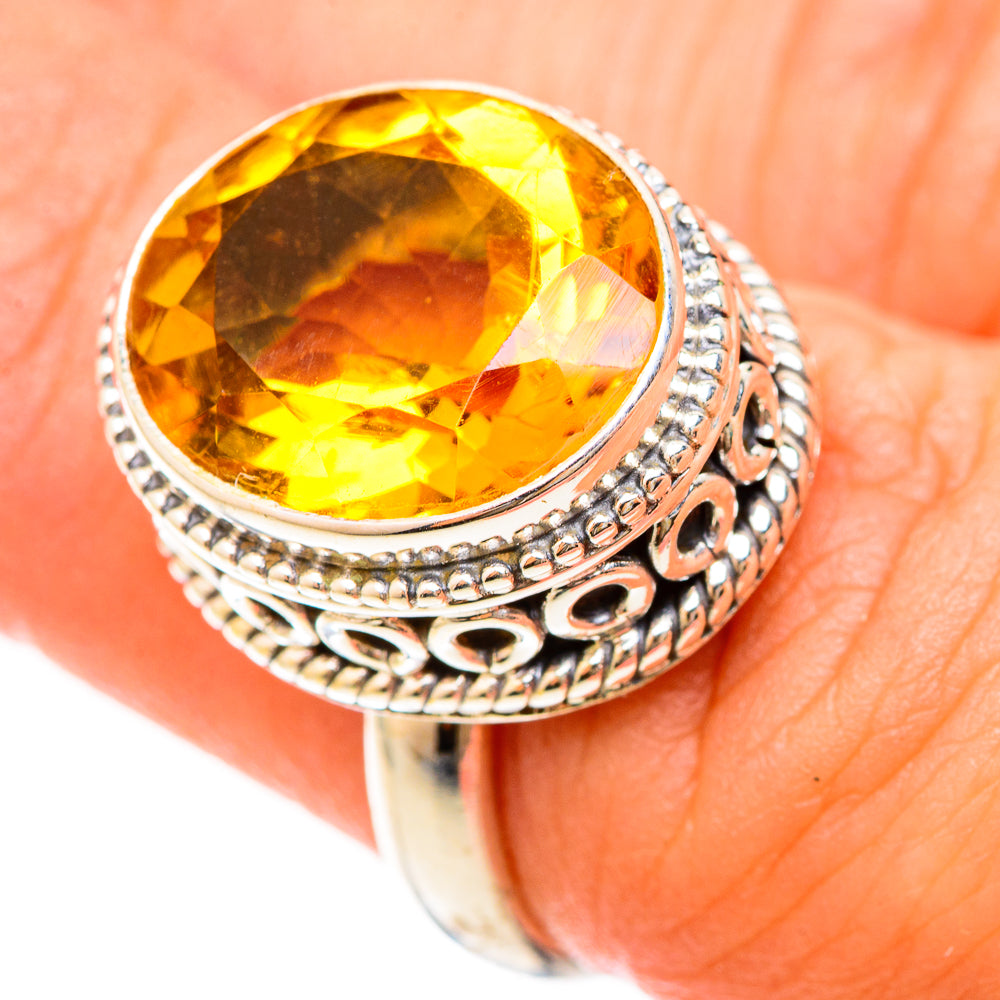 Citrine Rings handcrafted by Anasilvercos - RING123024