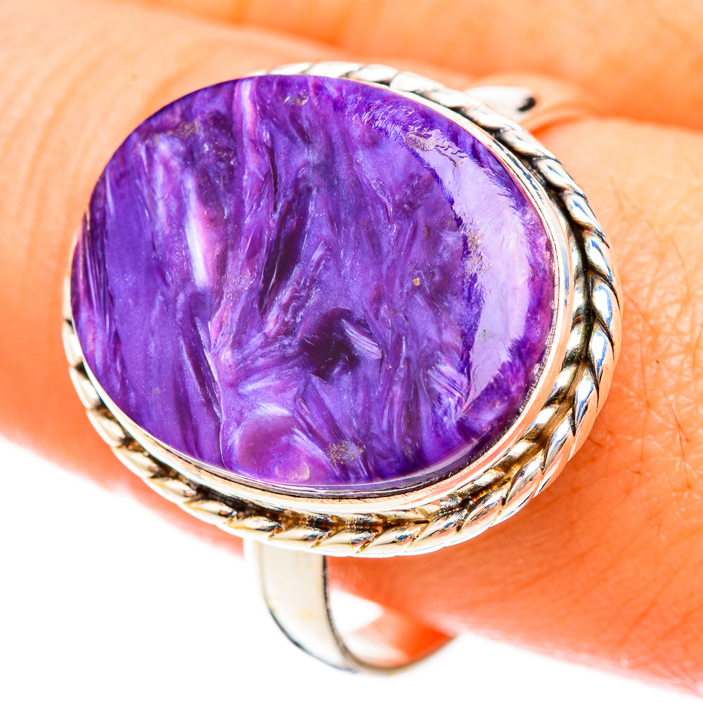 Charoite Rings handcrafted by Anasilvercos - RING123027