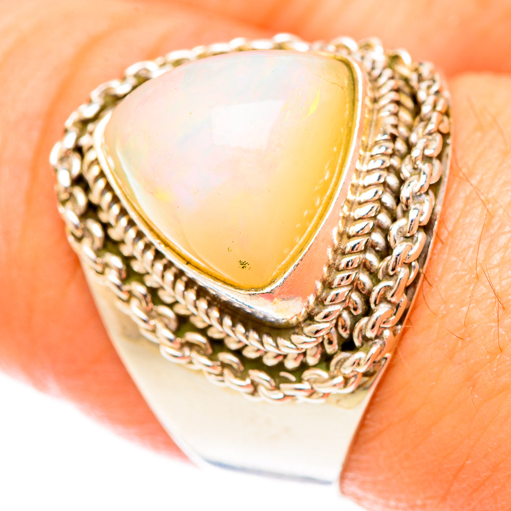 Ethiopian Opal Rings handcrafted by Anasilvercos - RING123034