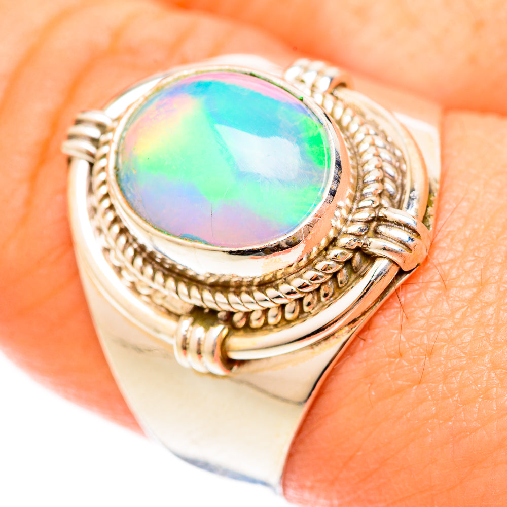 Ethiopian Opal Rings handcrafted by Anasilvercos - RING123035