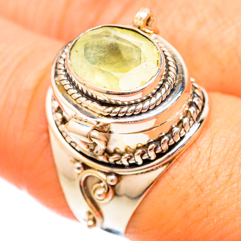Prehnite Rings handcrafted by Anasilvercos - RING123043