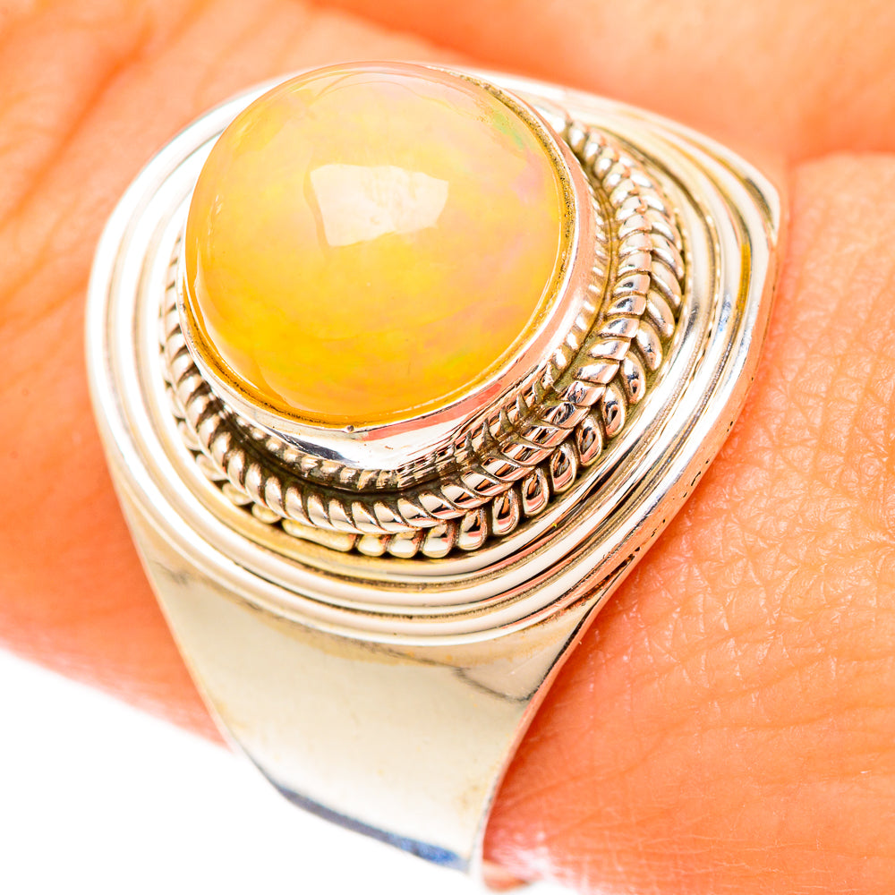Ethiopian Opal Rings handcrafted by Anasilvercos - RING123051