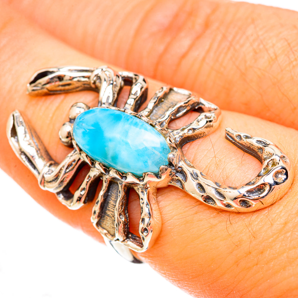 Larimar Rings handcrafted by Anasilvercos - RING123054