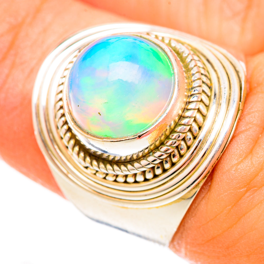 Ethiopian Opal Rings handcrafted by Anasilvercos - RING123069