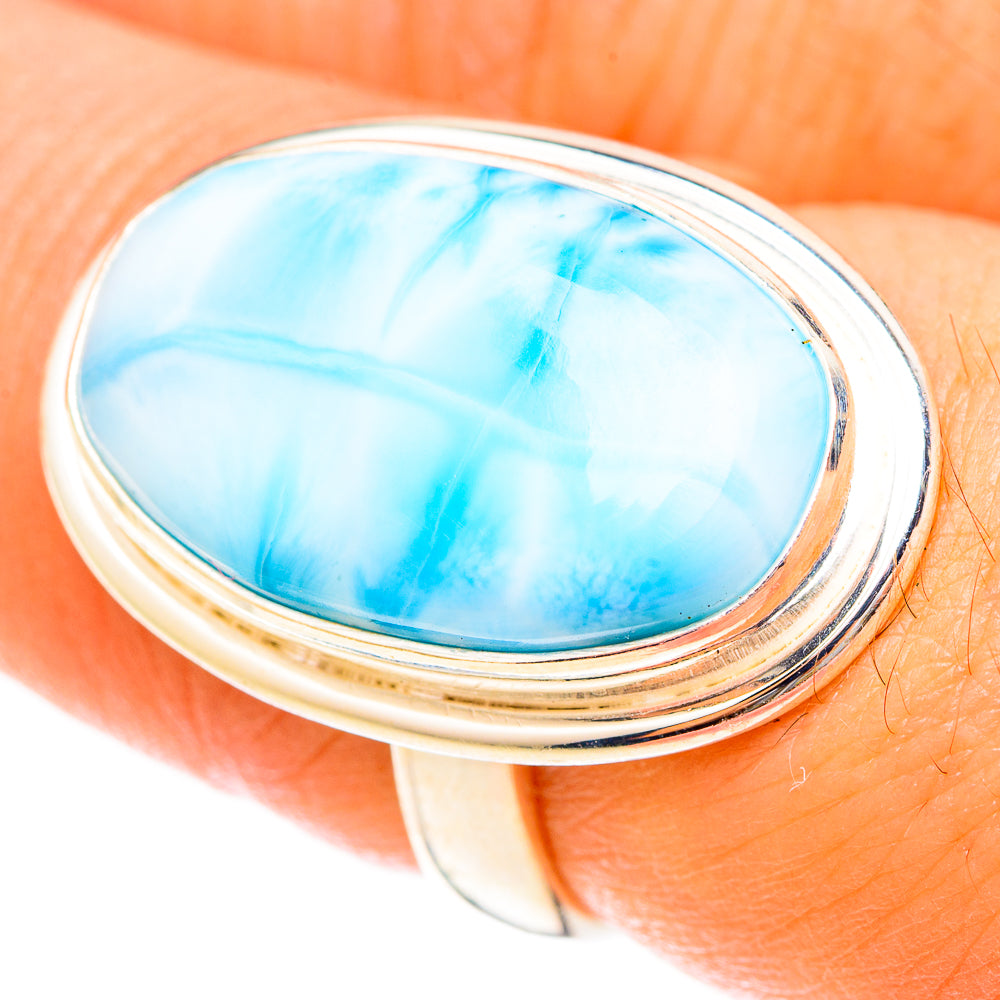 Larimar Rings handcrafted by Anasilvercos - RING123091