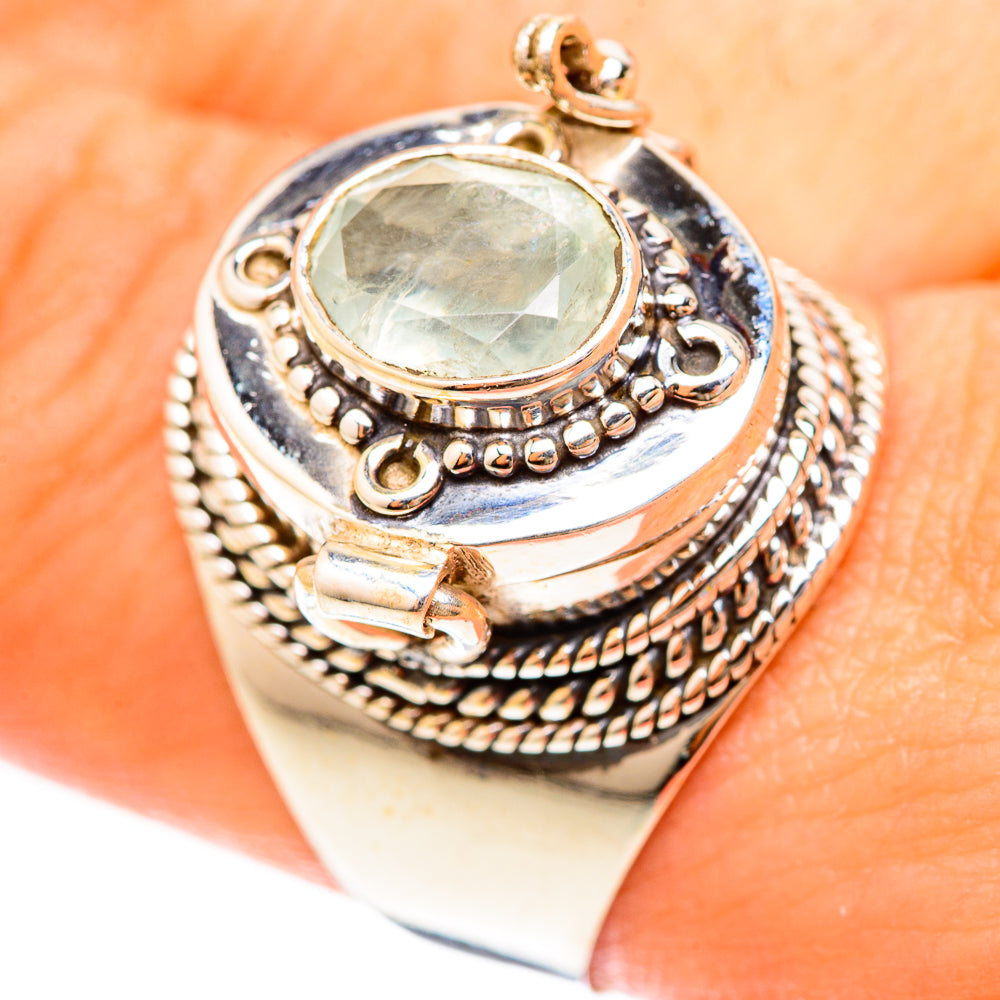 Rainbow Moonstone Rings handcrafted by Anasilvercos - RING123096
