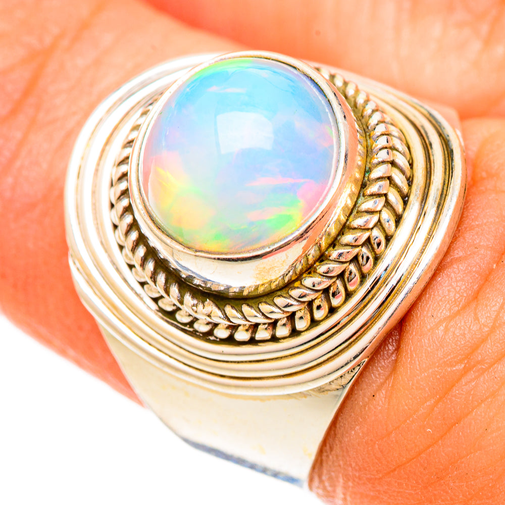 Ethiopian Opal Rings handcrafted by Anasilvercos - RING123106