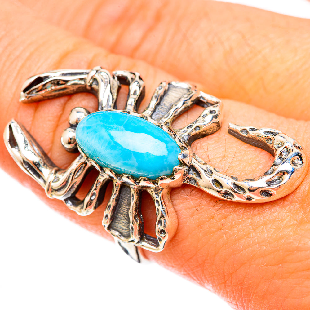 Larimar Rings handcrafted by Anasilvercos - RING123110