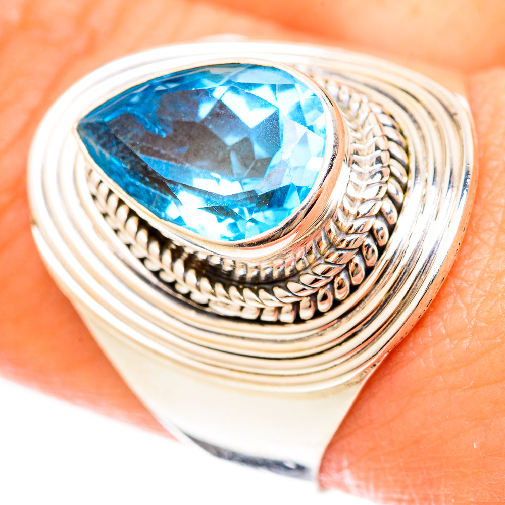 Blue Topaz Rings handcrafted by Anasilvercos - RING123111