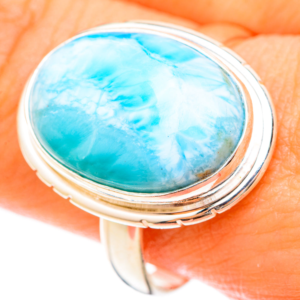 Larimar Rings handcrafted by Anasilvercos - RING123112