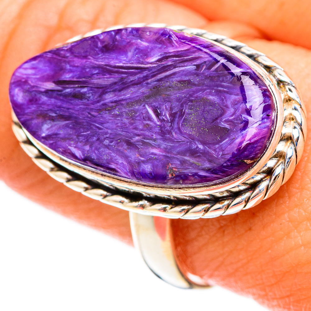 Charoite Rings handcrafted by Anasilvercos - RING123116