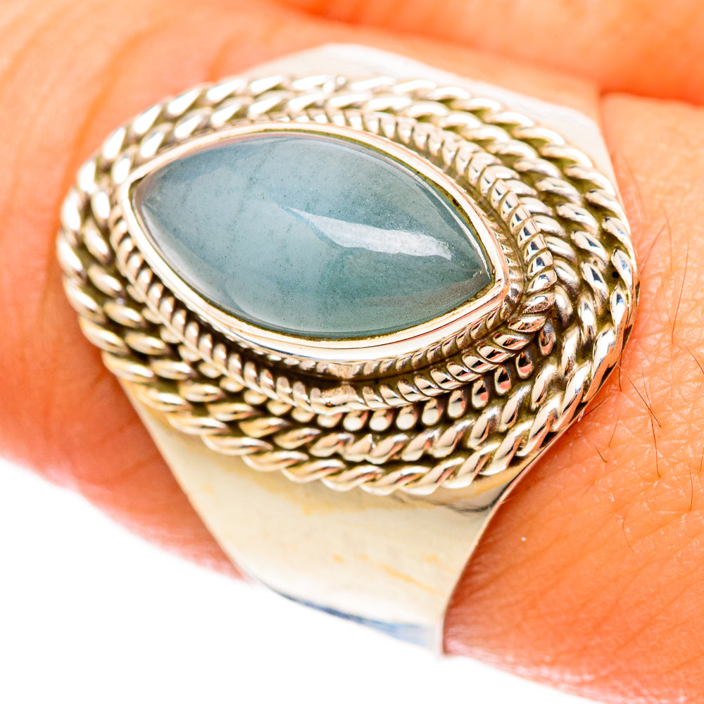 Aquamarine Rings handcrafted by Anasilvercos - RING123126