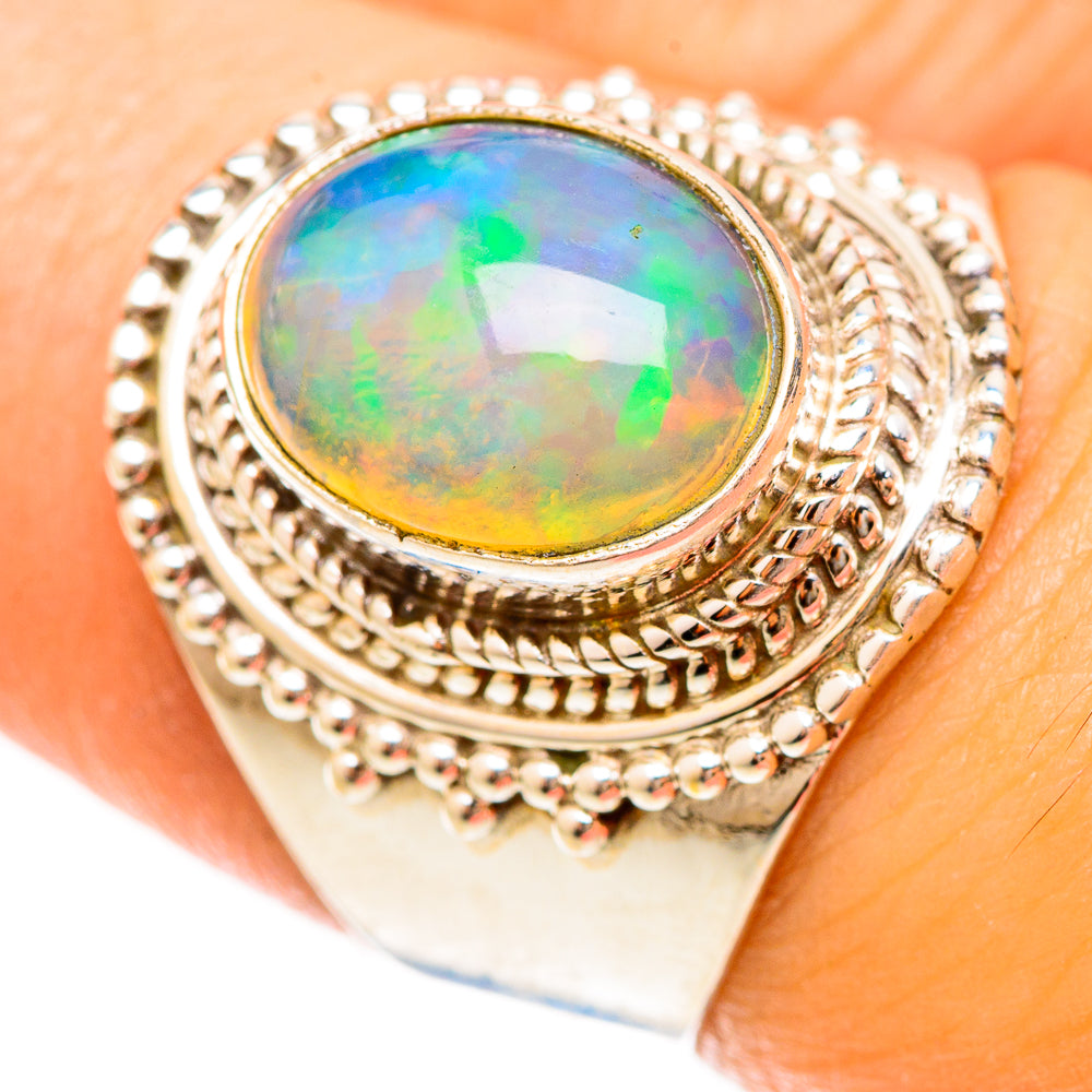 Ethiopian Opal Rings handcrafted by Anasilvercos - RING123135