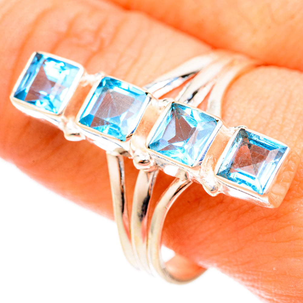 Blue Topaz Rings handcrafted by Anasilvercos - RING123139