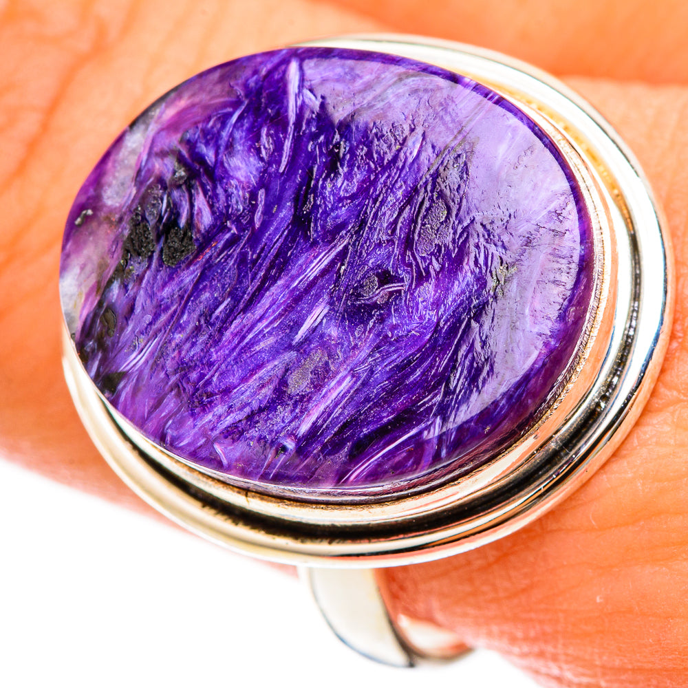 Charoite Rings handcrafted by Anasilvercos - RING123146
