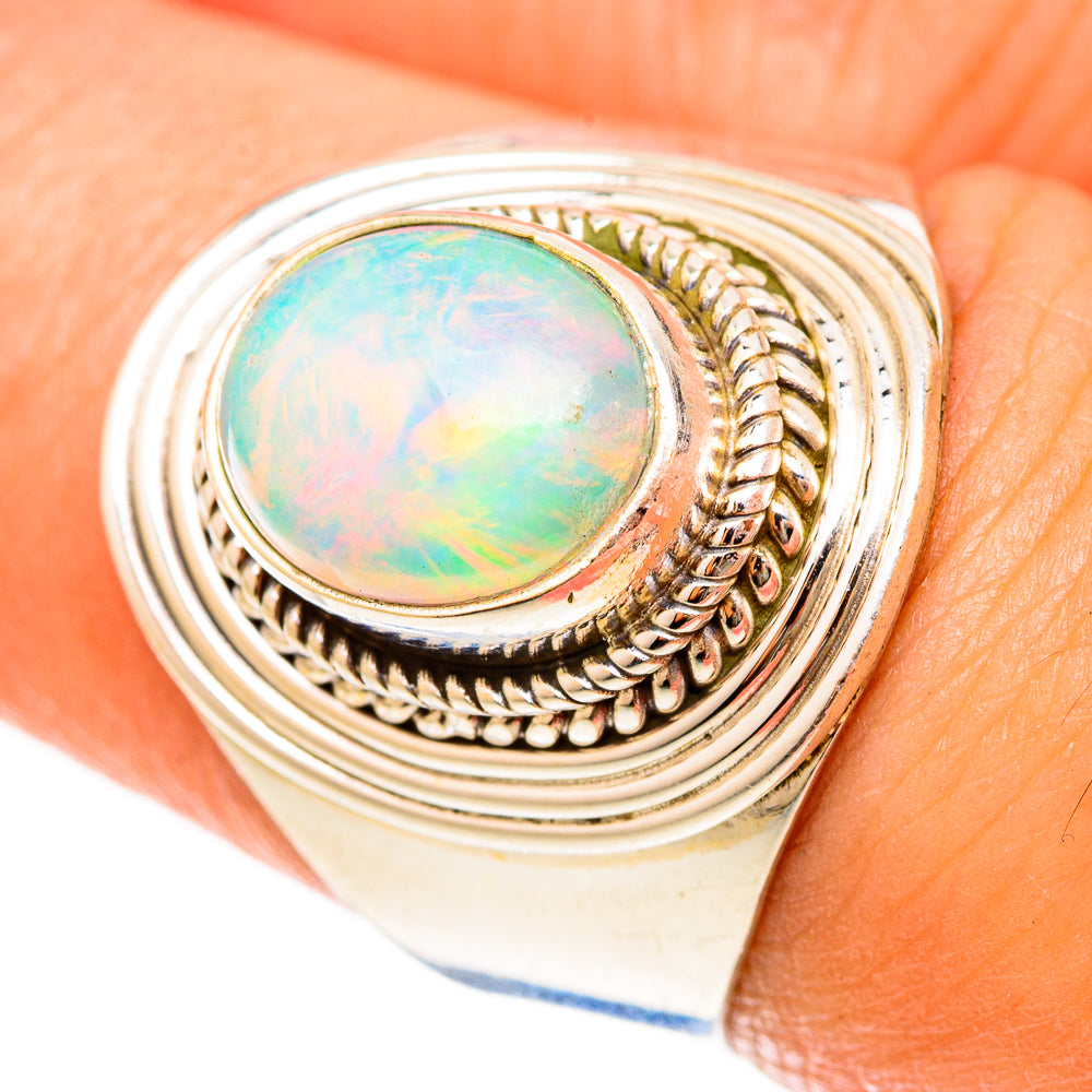 Ethiopian Opal Rings handcrafted by Anasilvercos - RING123151