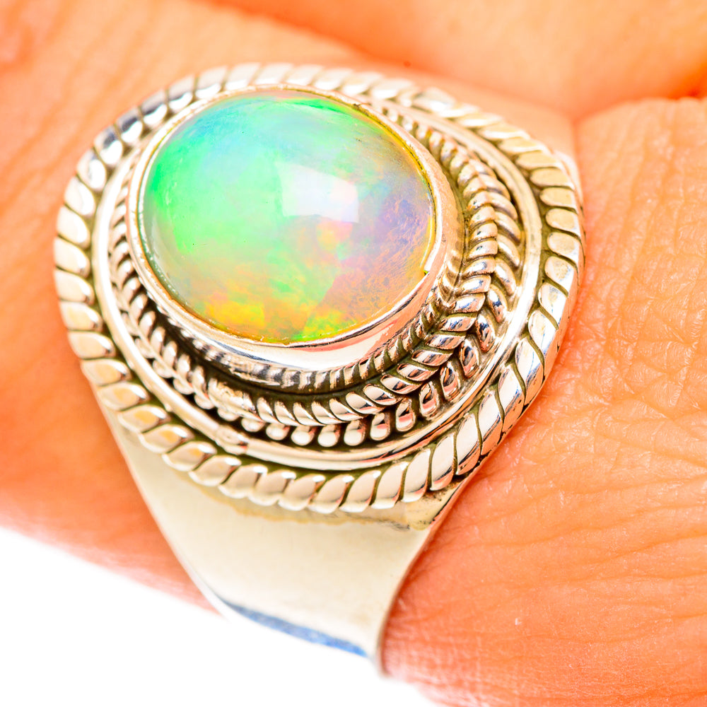 Ethiopian Opal Rings handcrafted by Anasilvercos - RING123153