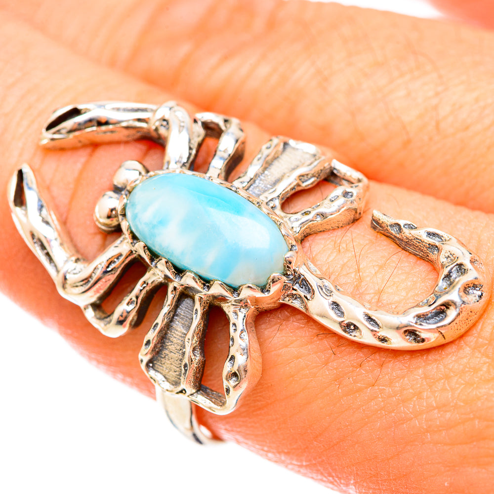 Larimar Rings handcrafted by Anasilvercos - RING123155