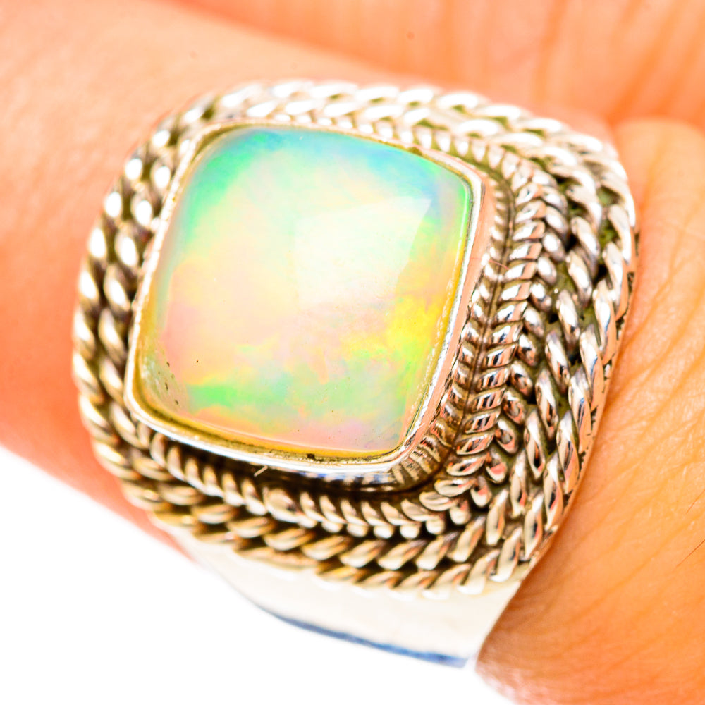 Ethiopian Opal Rings handcrafted by Anasilvercos - RING123168