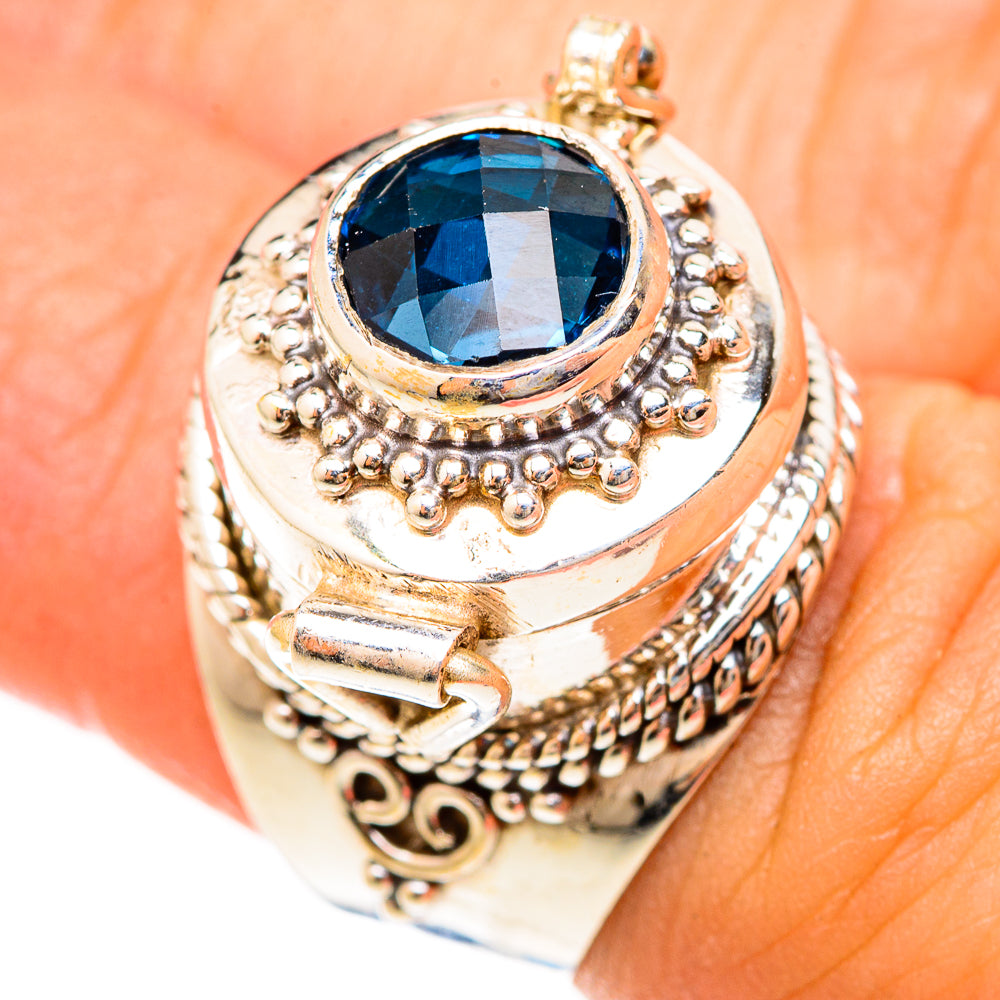Swiss Blue Topaz Rings handcrafted by Anasilvercos - RING123171