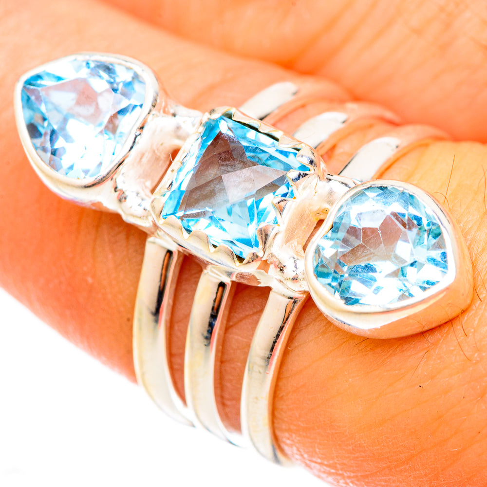 Blue Topaz Rings handcrafted by Anasilvercos - RING123177
