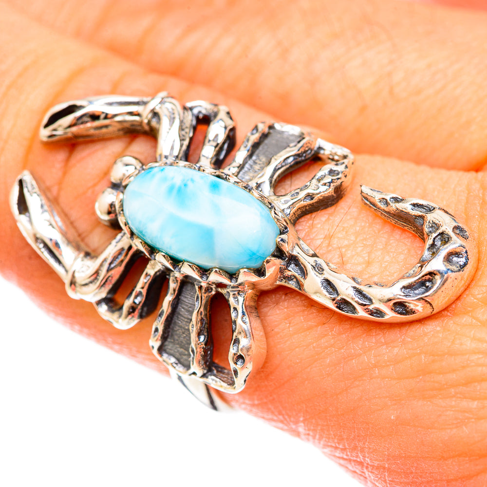 Larimar Rings handcrafted by Anasilvercos - RING123179