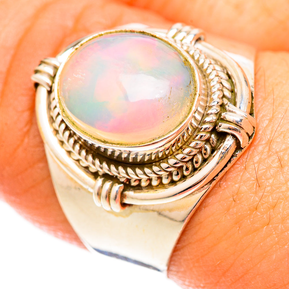 Ethiopian Opal Rings handcrafted by Anasilvercos - RING123201