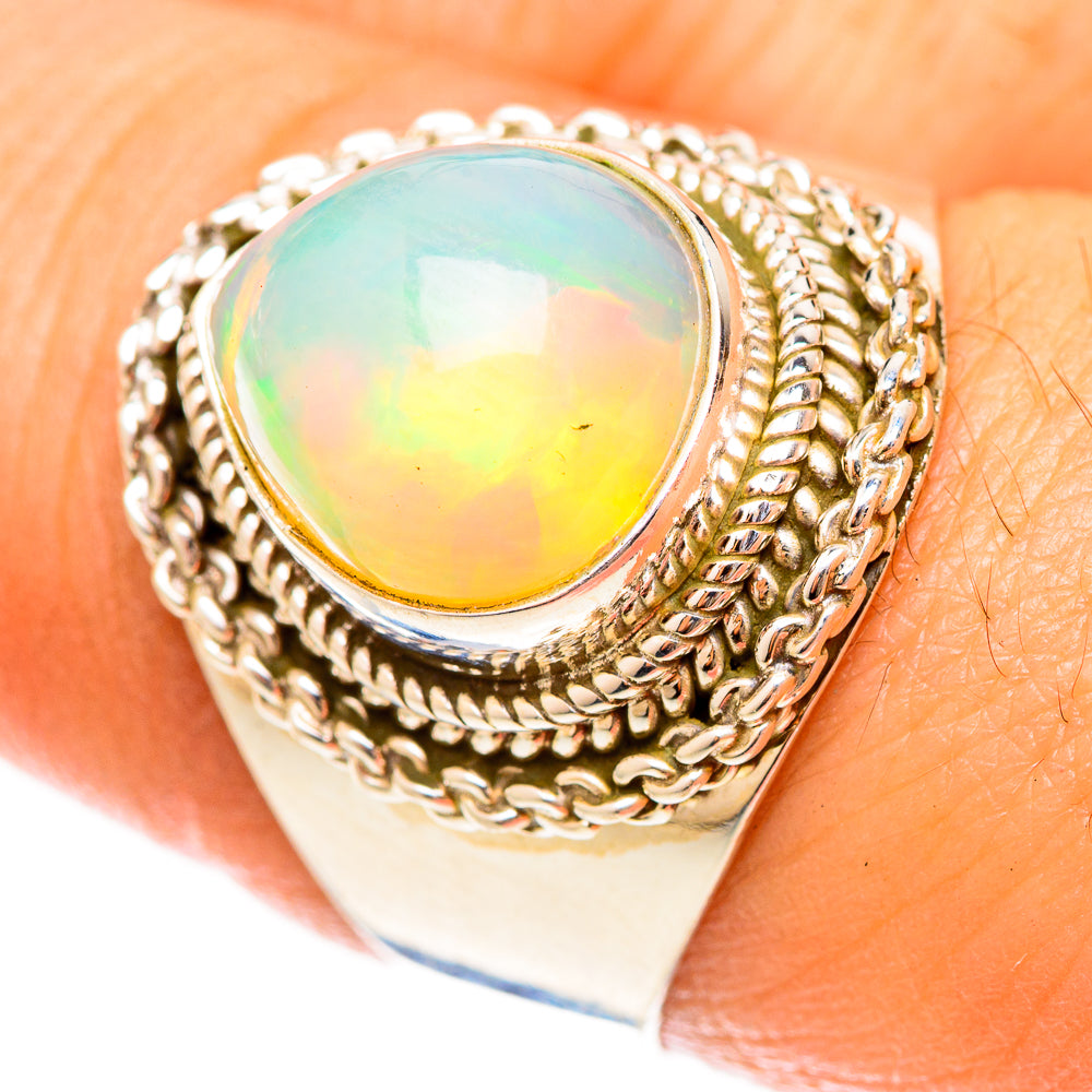 Ethiopian Opal Rings handcrafted by Anasilvercos - RING123203