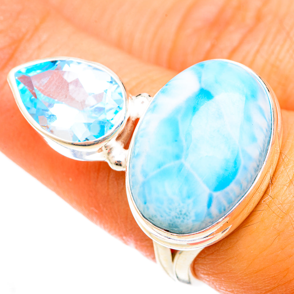 Larimar Rings handcrafted by Anasilvercos - RING123209