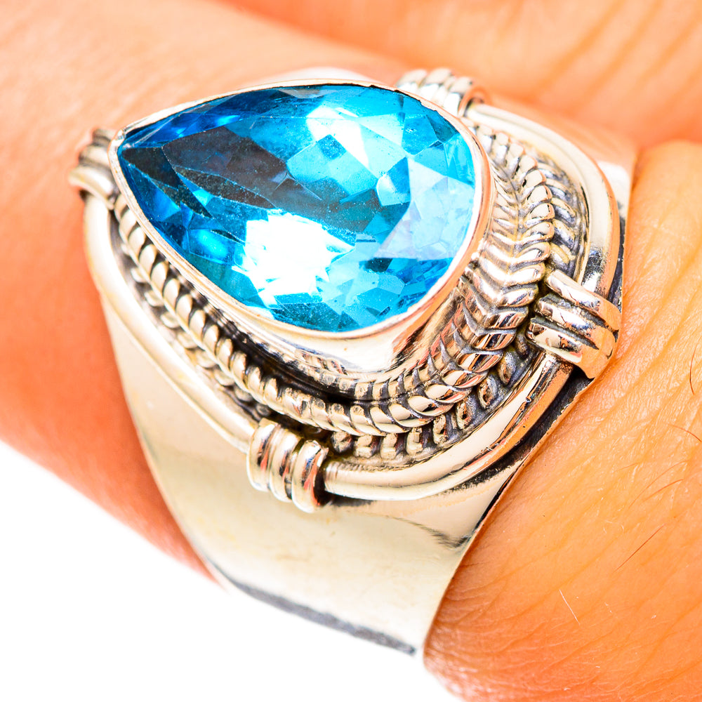 Blue Topaz Rings handcrafted by Anasilvercos - RING123213