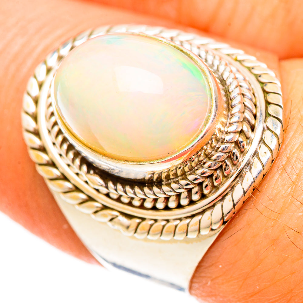 Ethiopian Opal Rings handcrafted by Anasilvercos - RING123218