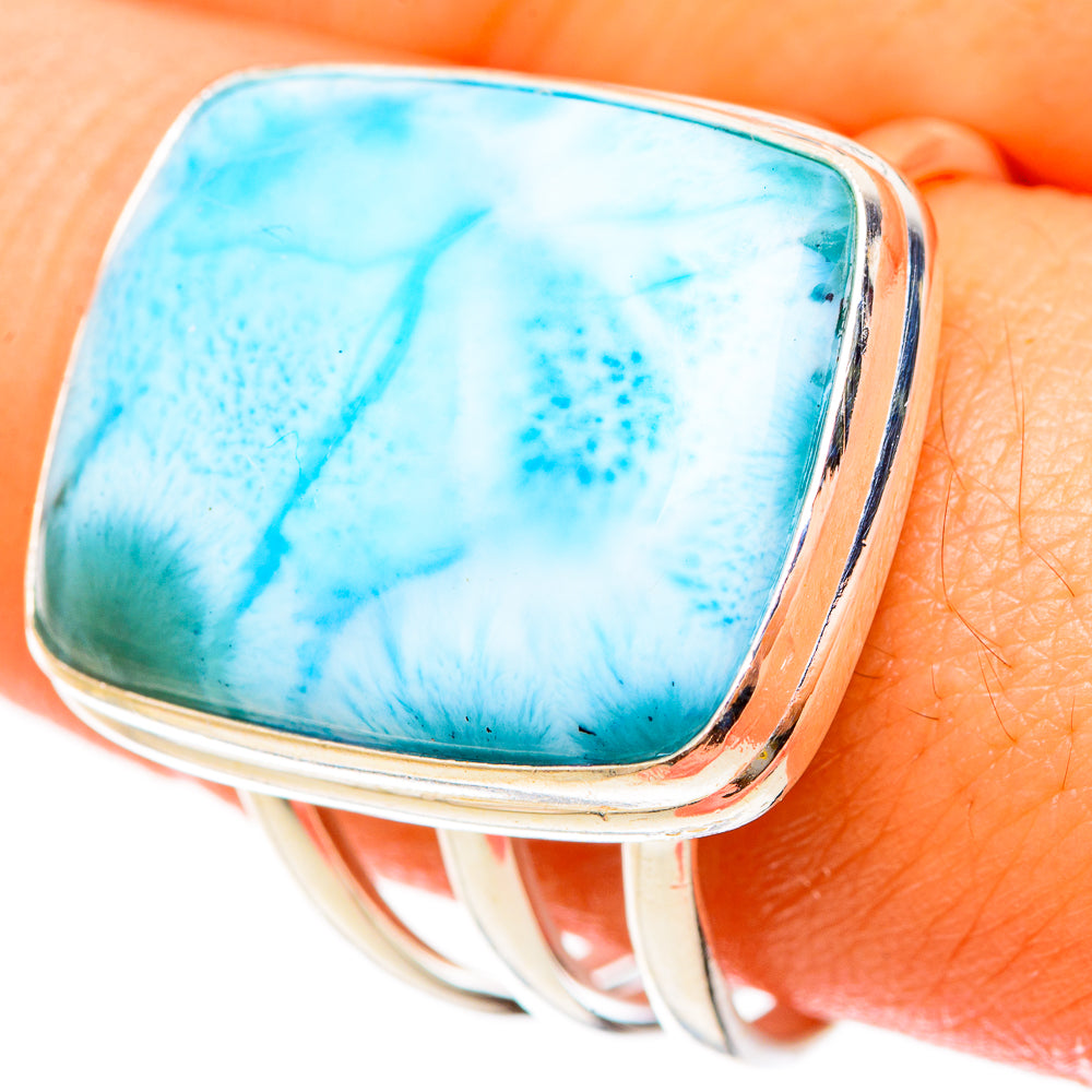 Larimar Rings handcrafted by Anasilvercos - RING123245