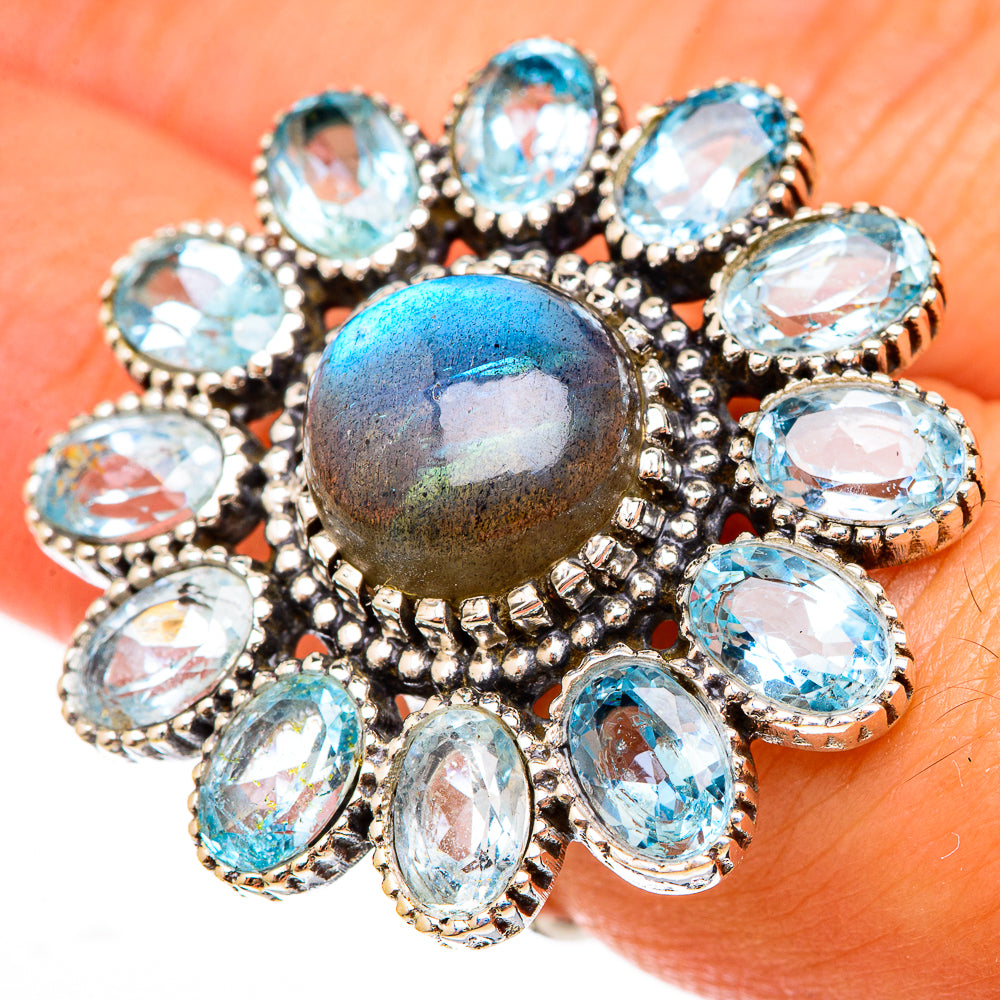 Labradorite Rings handcrafted by Anasilvercos - RING123248