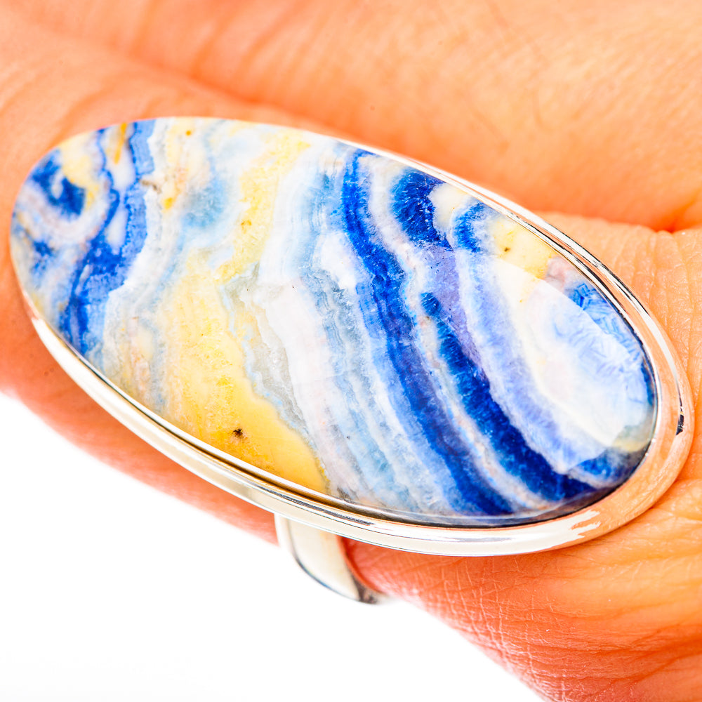 Blue Scheelite Rings handcrafted by Anasilvercos - RING123261