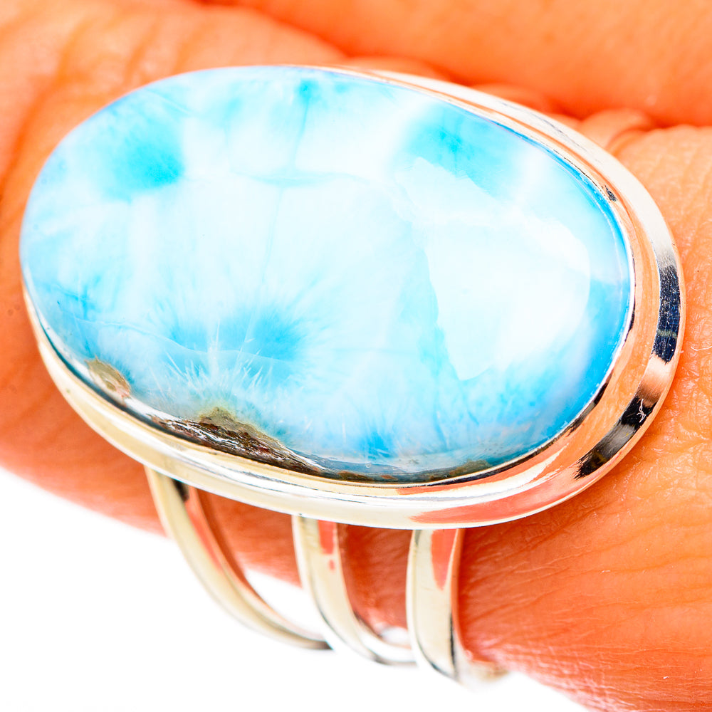 Larimar Rings handcrafted by Anasilvercos - RING123263