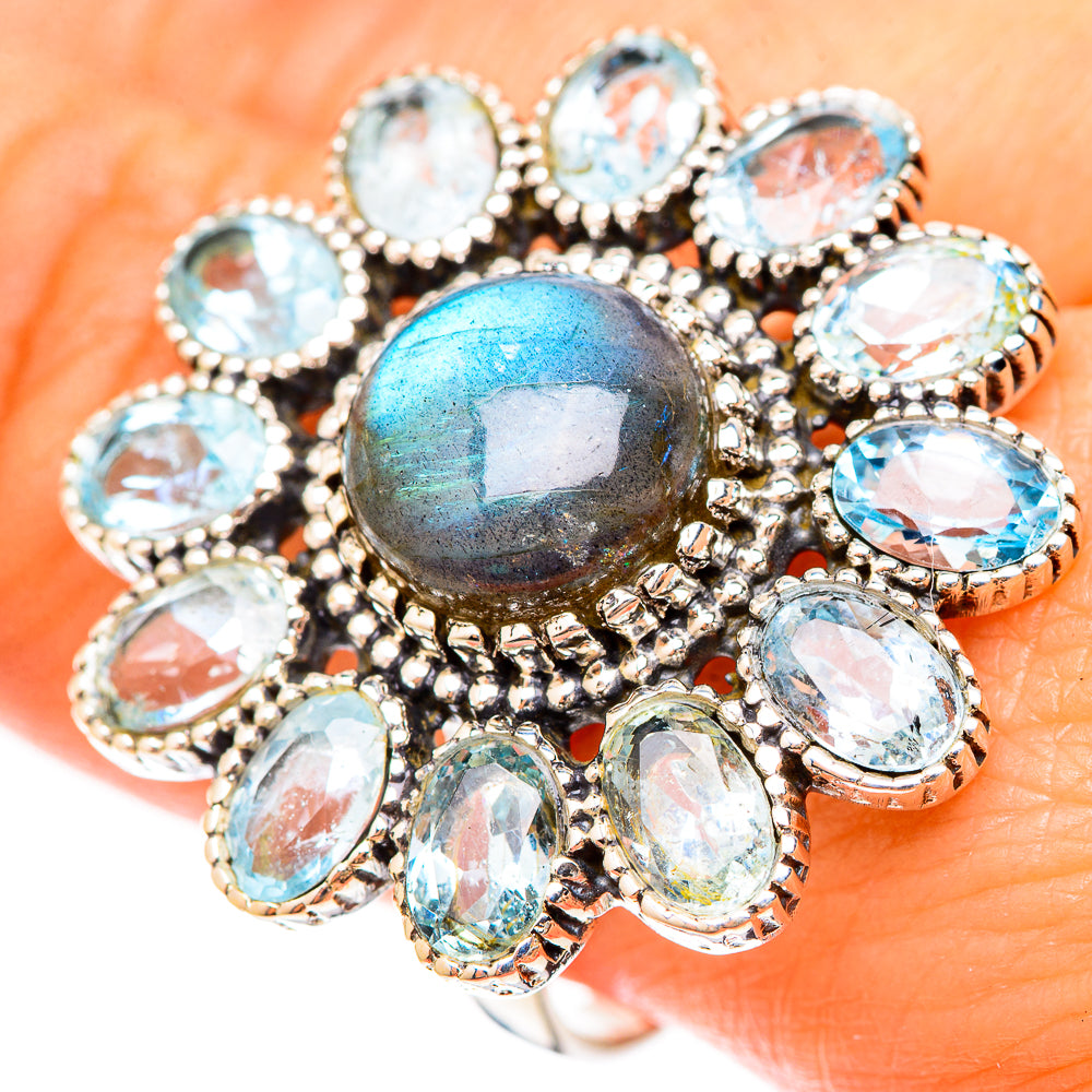 Labradorite Rings handcrafted by Anasilvercos - RING123265