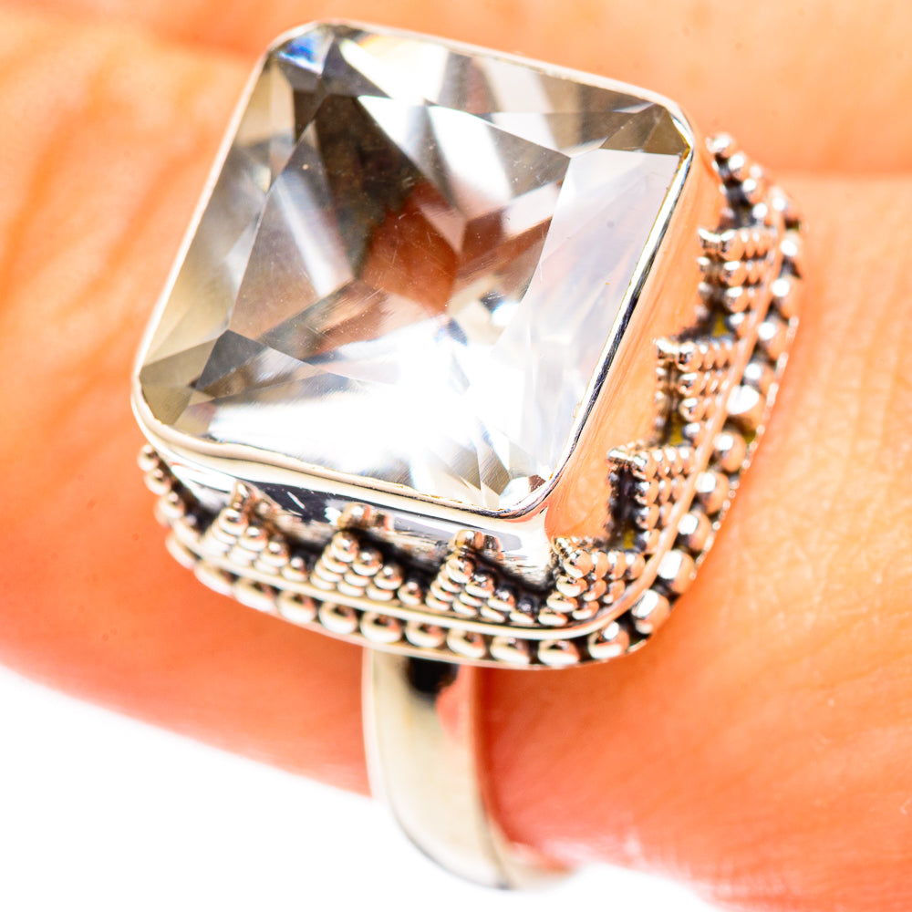 Green Amethyst Rings handcrafted by Anasilvercos - RING123288