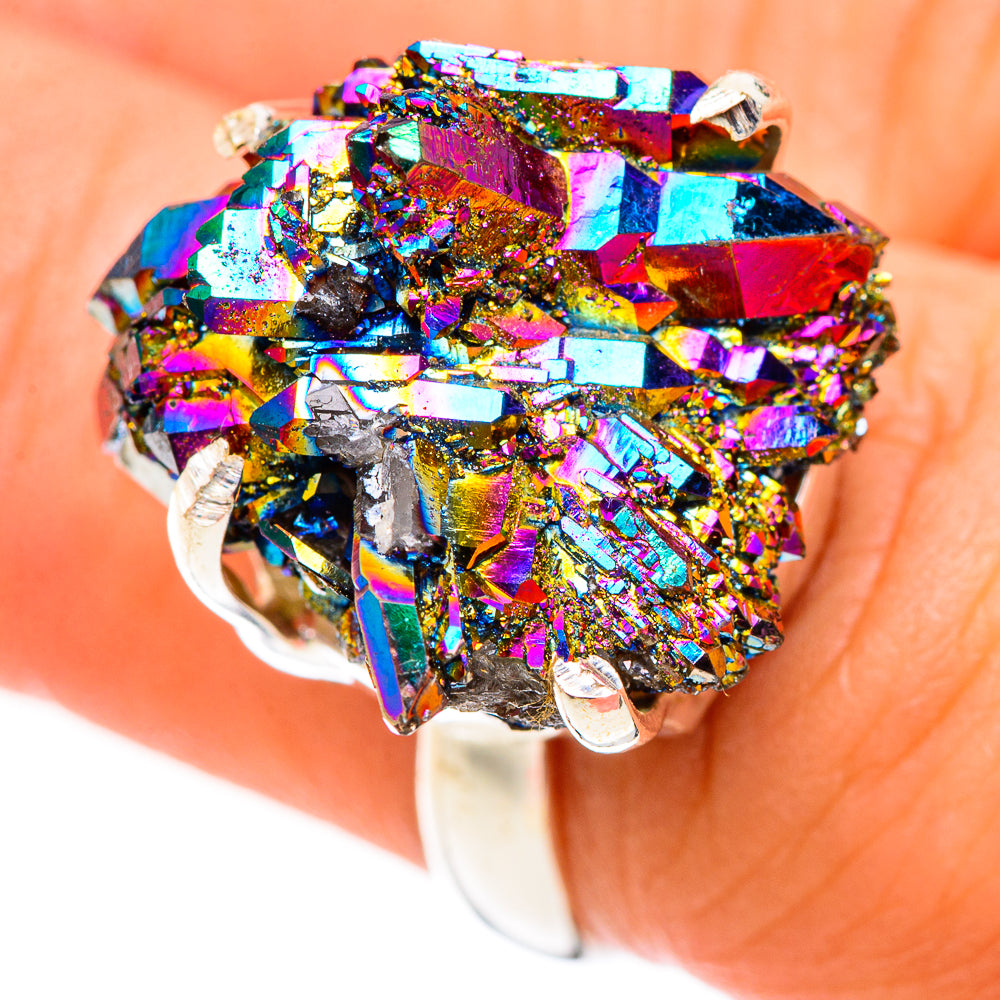 Titanium Druzy Rings handcrafted by Anasilvercos - RING123300