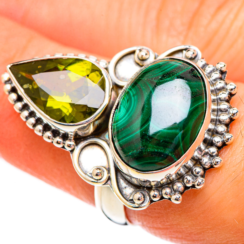 Malachite Rings handcrafted by Anasilvercos - RING123310