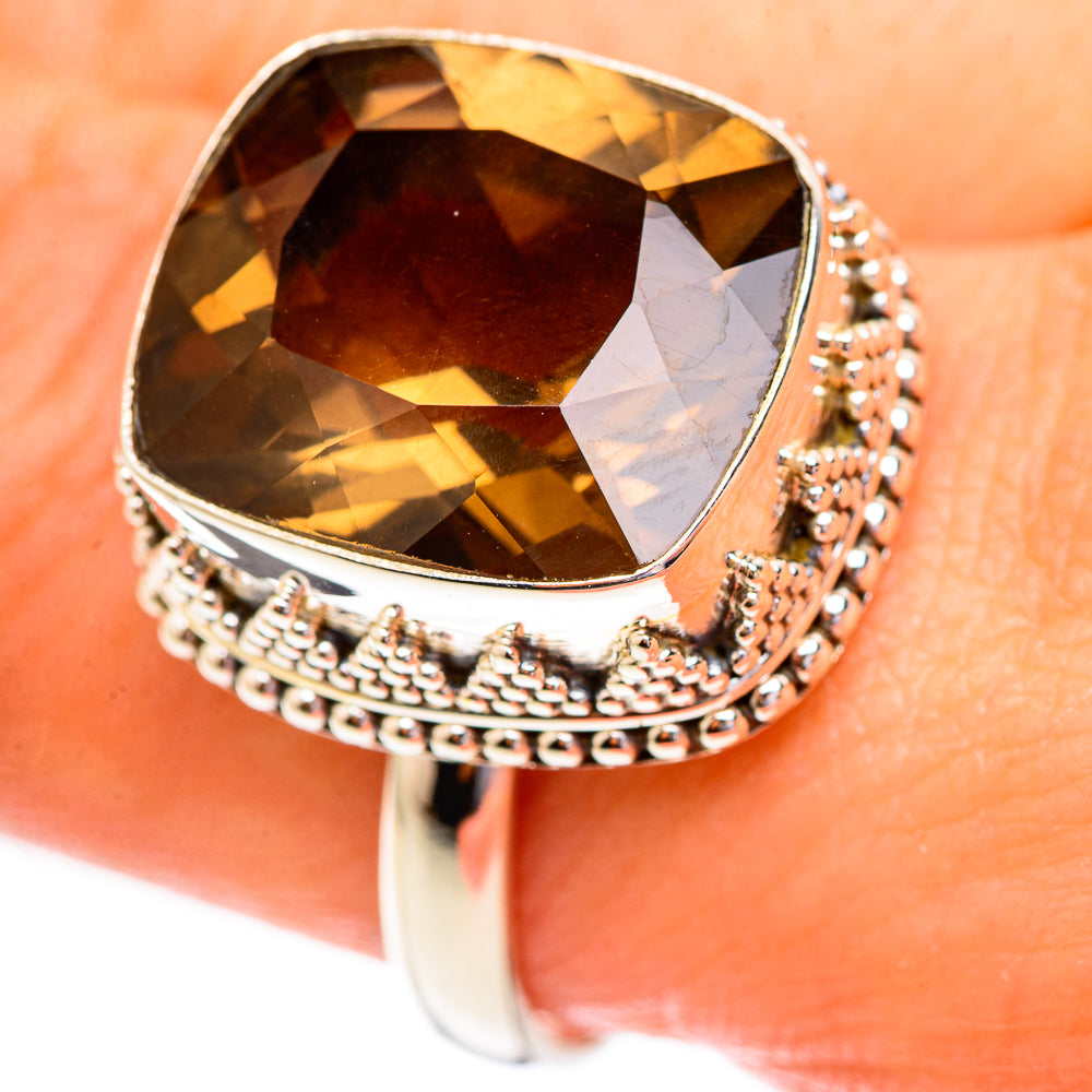 Smoky Quartz Rings handcrafted by Anasilvercos - RING123313