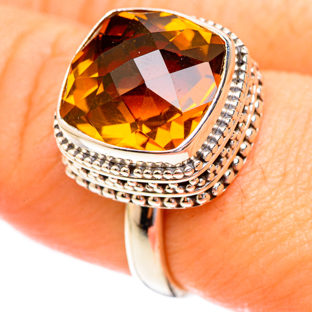Mandarin Citrine Rings handcrafted by Anasilvercos - RING123314